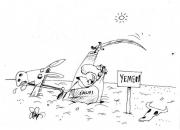کاریکاتور/  پیشروی سعودی‌ها در باتلاق یمن